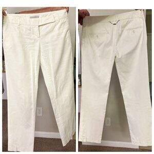 Vintage Richmond White Straight Leg Womens Trousers With Blade Back